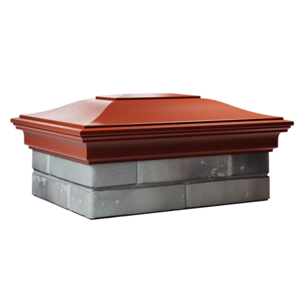 Колпак Zking Монблан Красный на столб 2х1.5 кирпича (515х385мм) в Челябинске фото