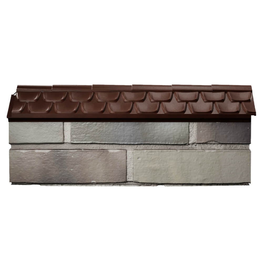 Парапет Zking Эльбрус Коричневый с посадкой на 0.5 кирпича (130мм) в Челябинске фото