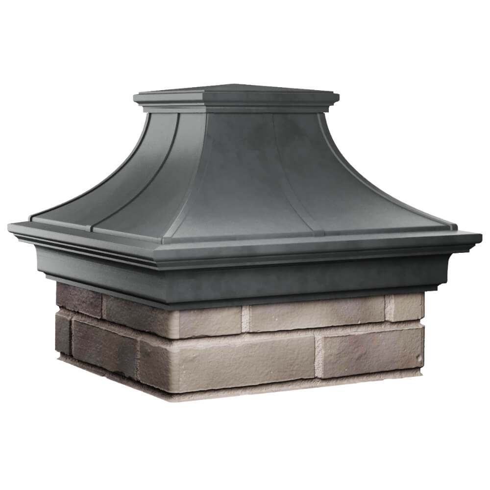 Колпак Zking Монблан Премиум Серый на столб 1.5х1.5 кирпича (385х385мм) в Челябинске фото