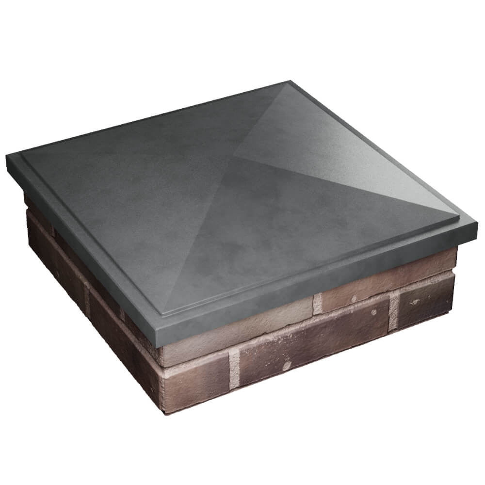 Колпак Zking БонаМоно Серый на столб 2х2 кирпича (515х515, 530х530мм) в Челябинске фото