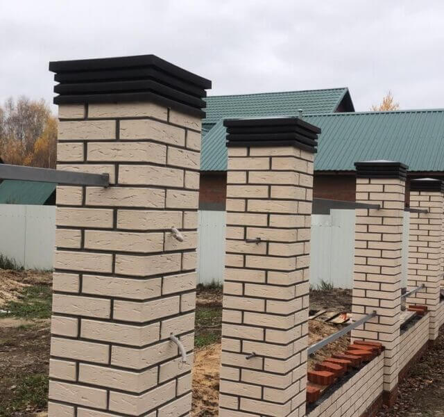 Колпак Zking Бона ХайТек Коричневый на столб 1.5х1.5 кирпича (385х385мм) в Челябинске фото