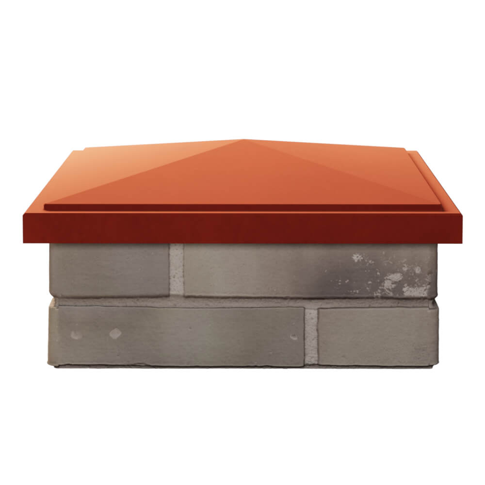 Колпак Zking БонаМоно Красный на столб 1.5х1.5 кирпича (385х385, 400х400мм) Челябинск фото