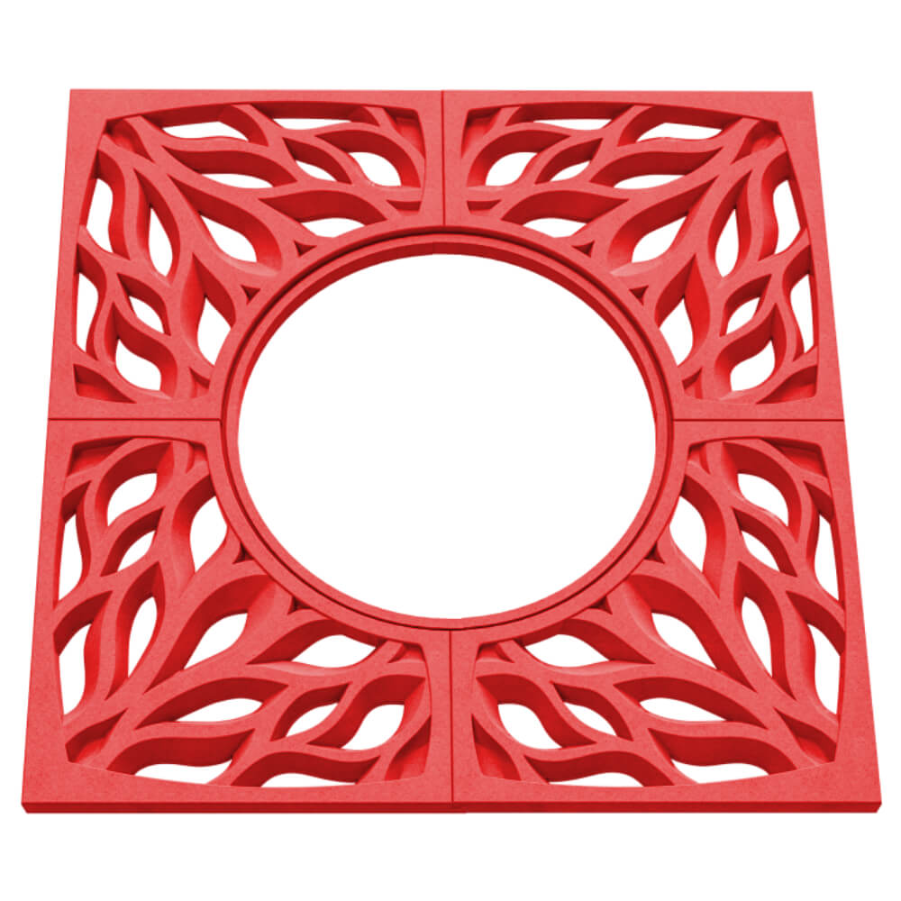 Приствольная решетка для дерева ZKING CRUST 1.2х1.2м Красная в Челябинске фото