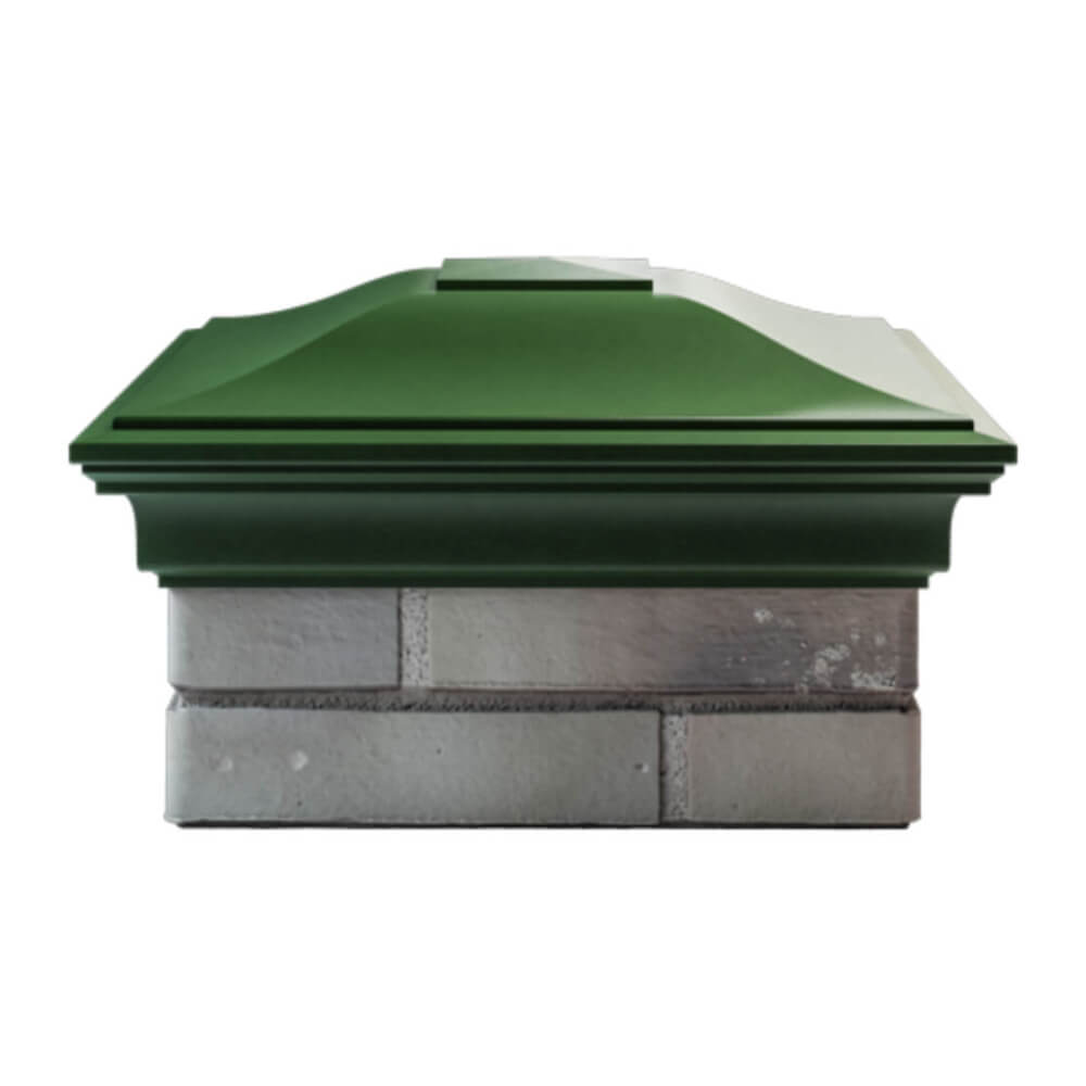 Колпак Zking Монблан Зеленый на столб 1.5х1.5 еврокирпича 0.7НФ (355х355мм) Челябинск фото