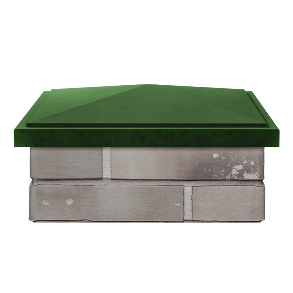 Колпак Zking БонаМоно Зеленый на столб 1.5х1.5 кирпича (385х385, 400х400мм) Челябинск фото