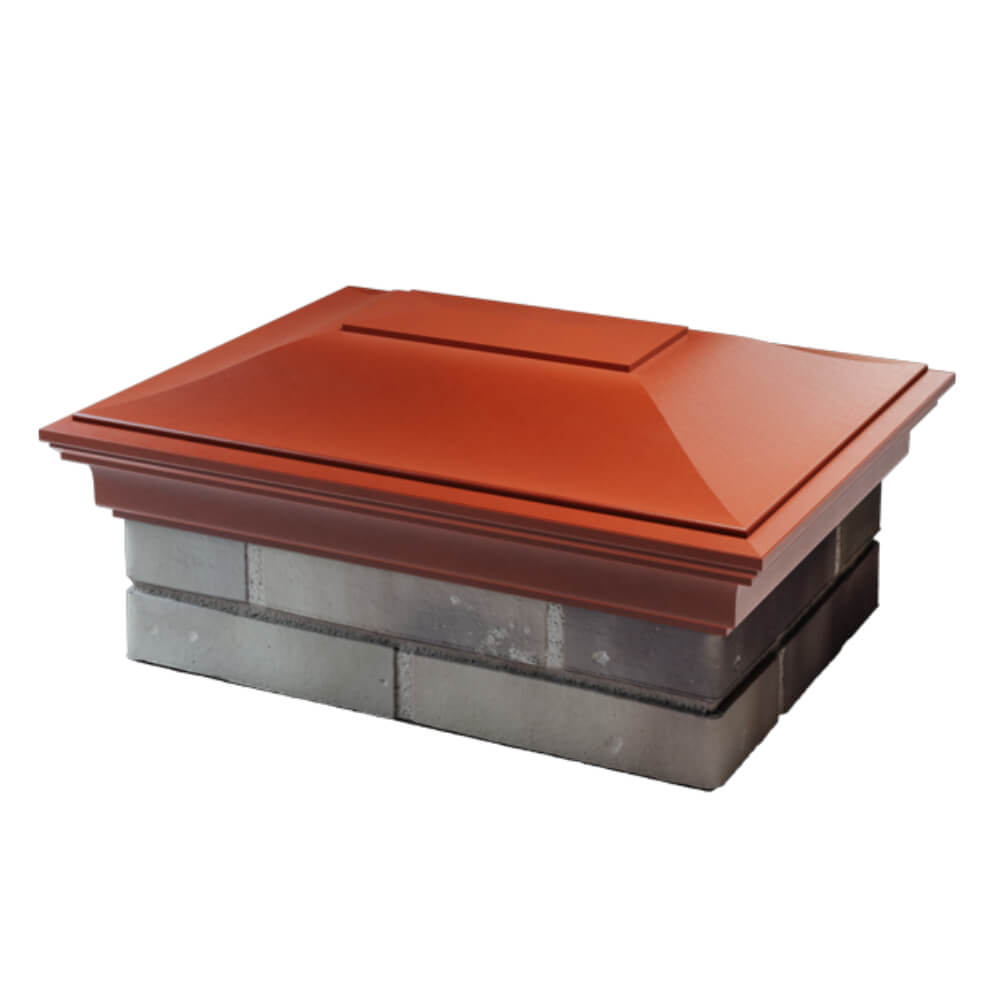 Колпак Zking Монблан Красный на столб 2х1.5 кирпича (515х385мм) в Челябинске фото