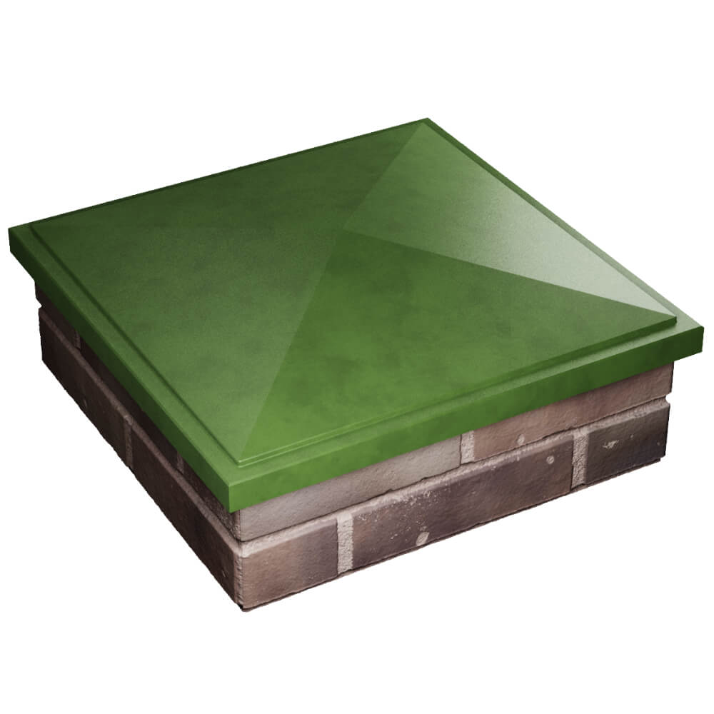 Колпак Zking БонаМоно Зеленый на столб 2х2 кирпича (515х515, 530х530мм) в Челябинске фото