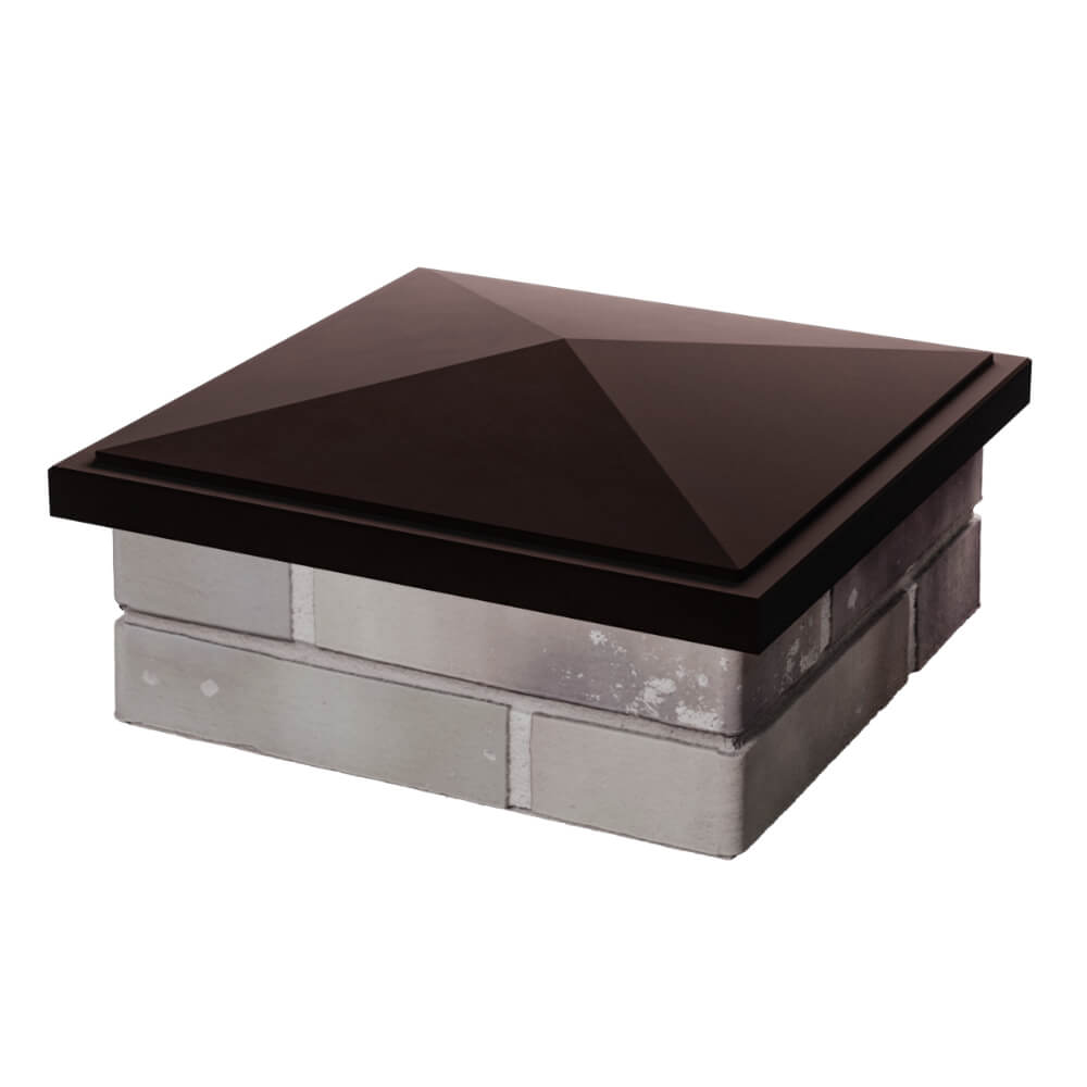 Колпак Zking БонаМоно Коричневый на столб 1.5х1.5 кирпича (385х385, 400х400мм) в Челябинске фото