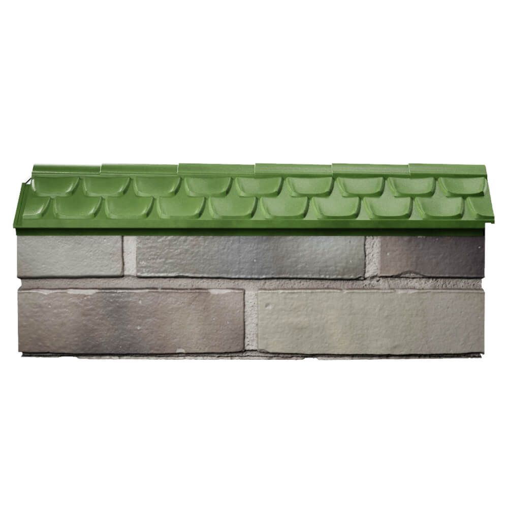 Парапет Zking Эльбрус Зеленый с посадкой на 0.5 кирпича (130мм) в Челябинске фото