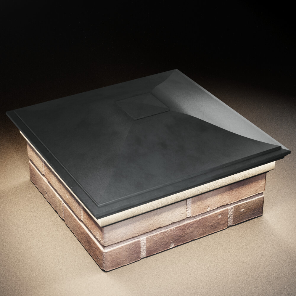 Колпак Zking Монблан Серый на столб 2х2 кирпича (515х515мм) c подсветкой в Челябинске фото