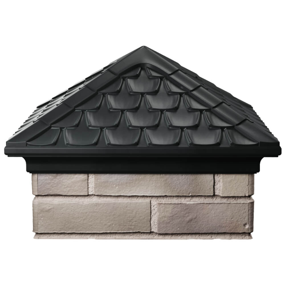 Колпак Zking Эльбрус Черный на столб 1.5х1.5 кирпича (385х385мм) Челябинск фото