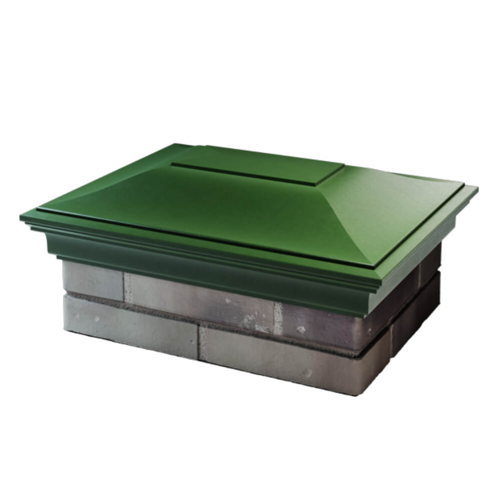 Колпак Zking Монблан Зеленый на столб 2х1.5 кирпича (515х385мм) в Челябинске фото