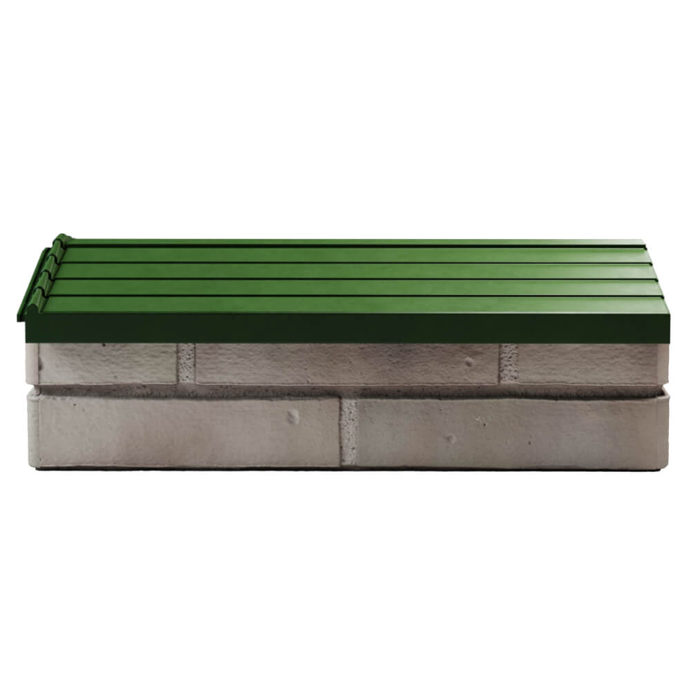 Парапет Zking Бона ХайТек Зеленый с посадкой на 1 кирпич (200/225/255мм) в Челябинске фото