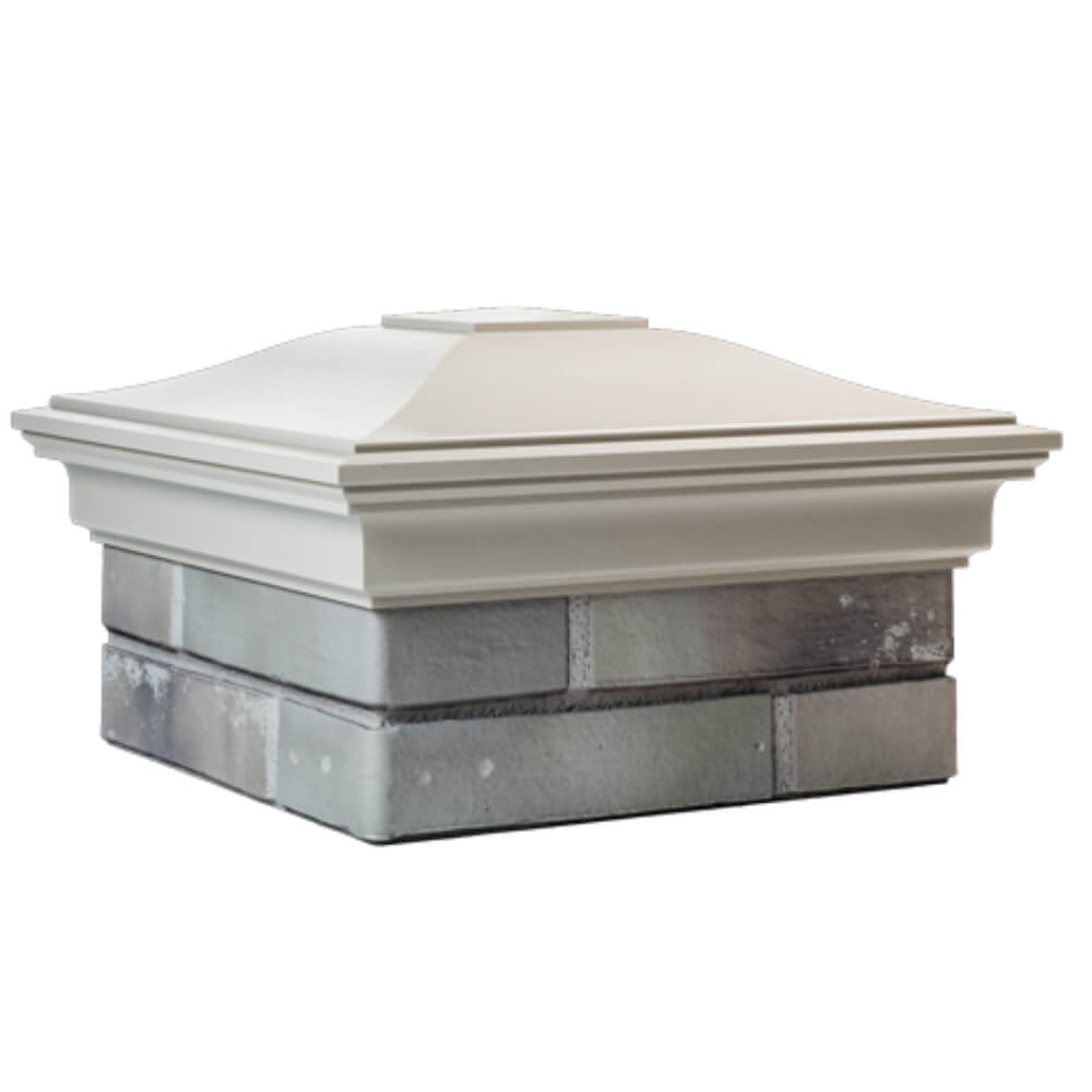 Колпак Zking Монблан Бежевый на столб 1.5х1.5 кирпича (385х385мм) в Челябинске фото