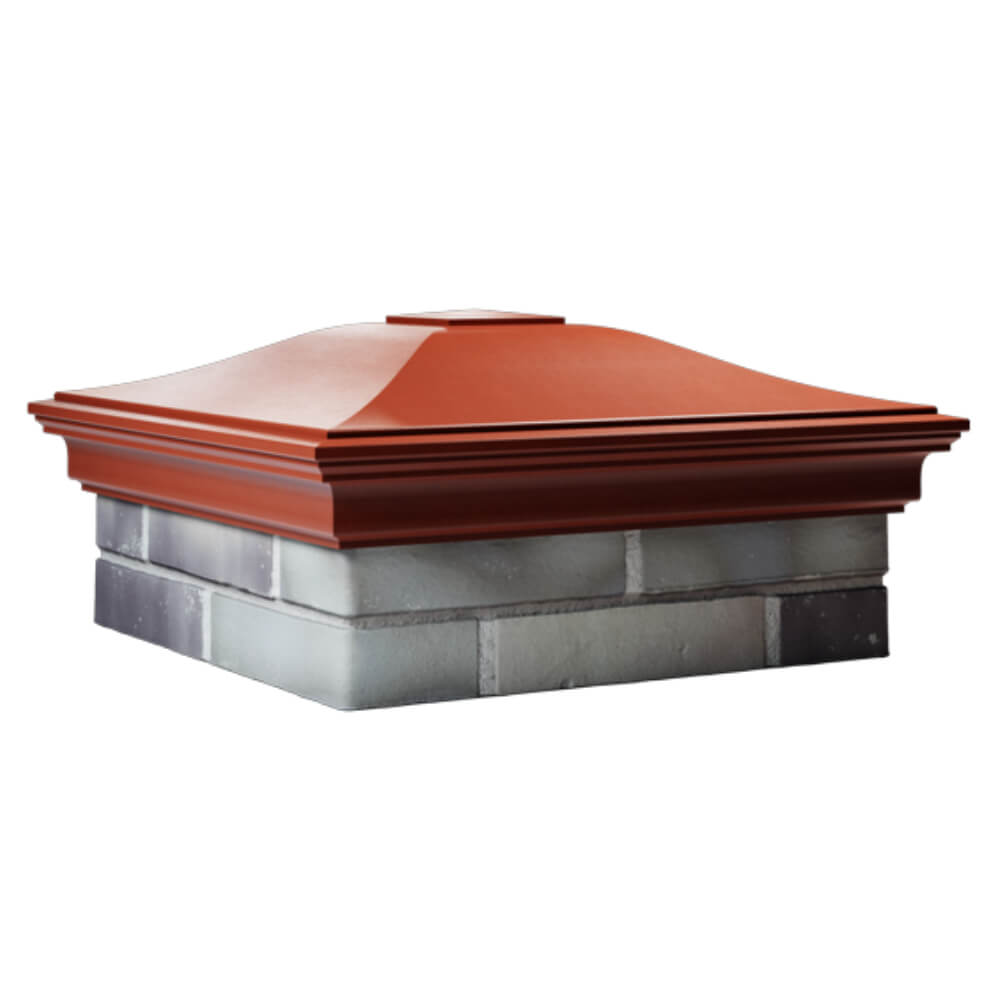 Колпак Zking Монблан Красный на столб 2х2 кирпича (515х515мм) в Челябинске фото