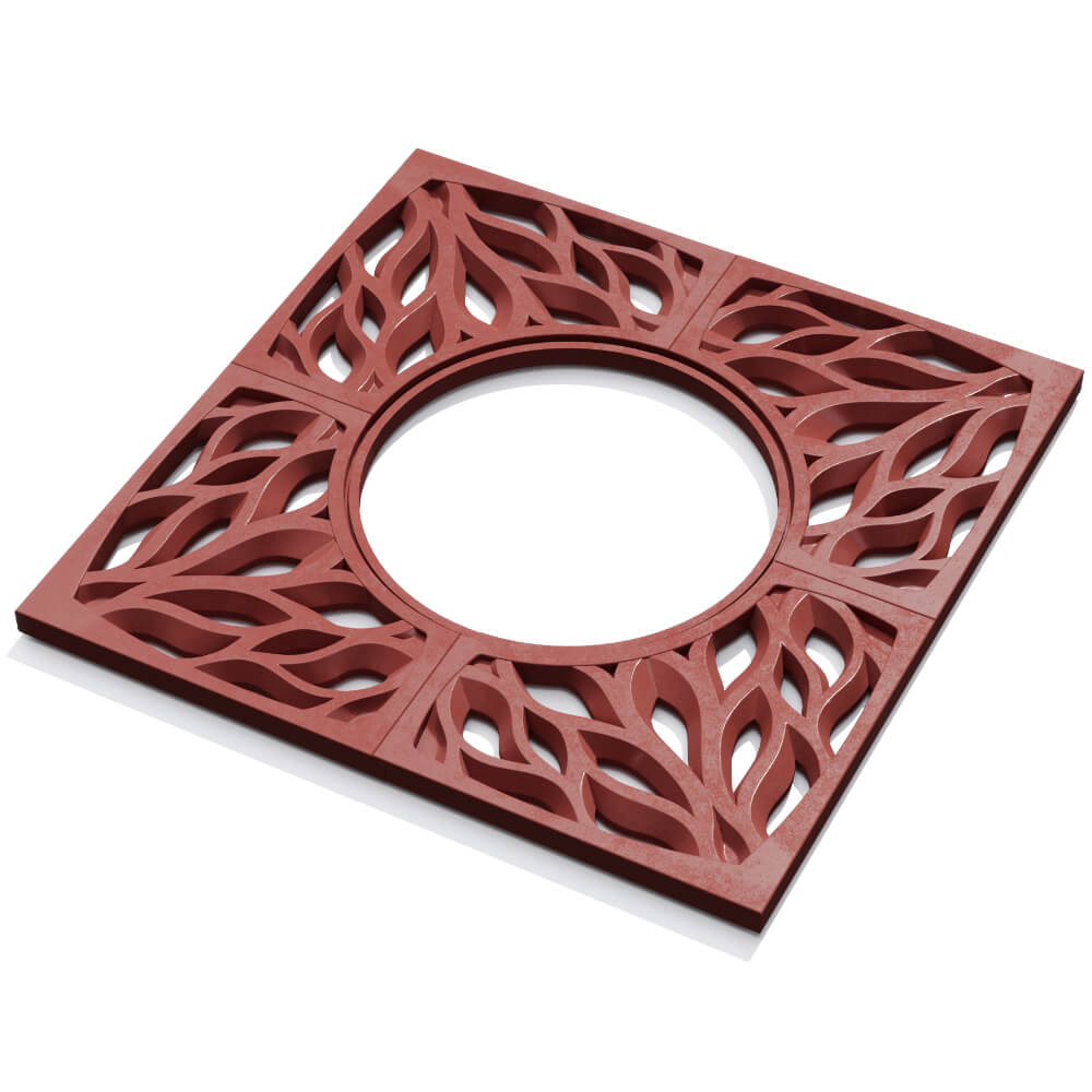 Приствольная решетка для дерева ZKING CRUST 1.2х1.2м Красная в Челябинске фото