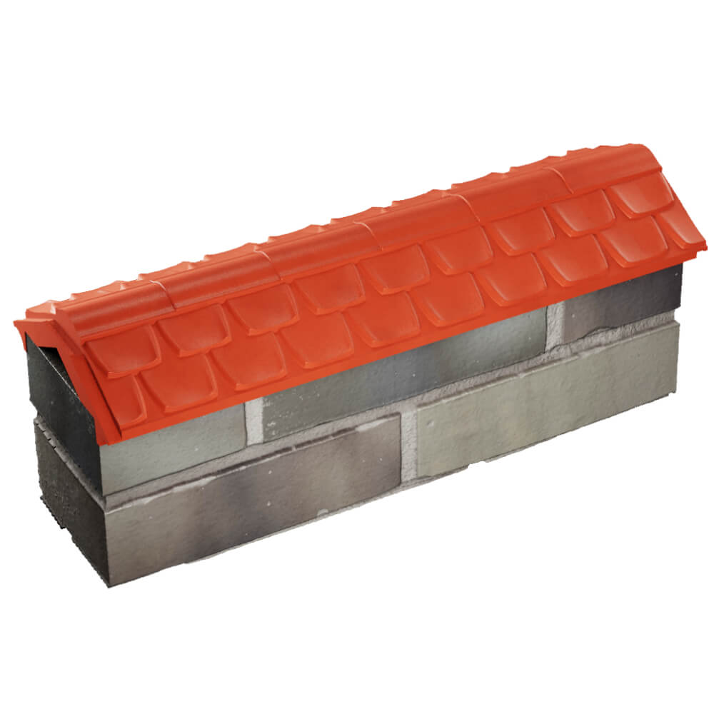 Парапет Zking Эльбрус Красный с посадкой на 0.5 кирпича (130мм) в Челябинске фото