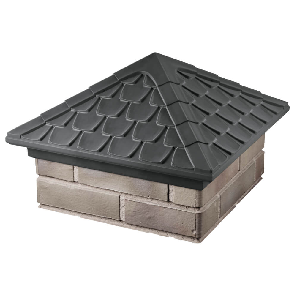 Колпак Zking Эльбрус Серый на столб 1.5х1.5 кирпича (385х385мм) в Челябинске фото