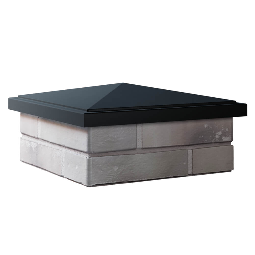 Колпак Zking БонаМоно Черный на столб 1.5х1.5 кирпича (385х385, 400х400мм) в Челябинске фото