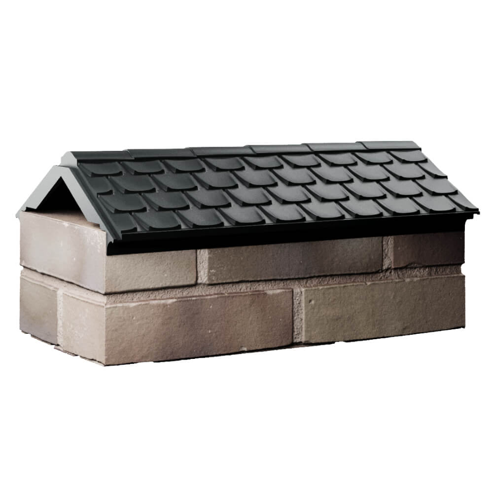 Парапет Zking Эльбрус Черный с посадкой на 1 кирпич (255мм) Челябинск фото