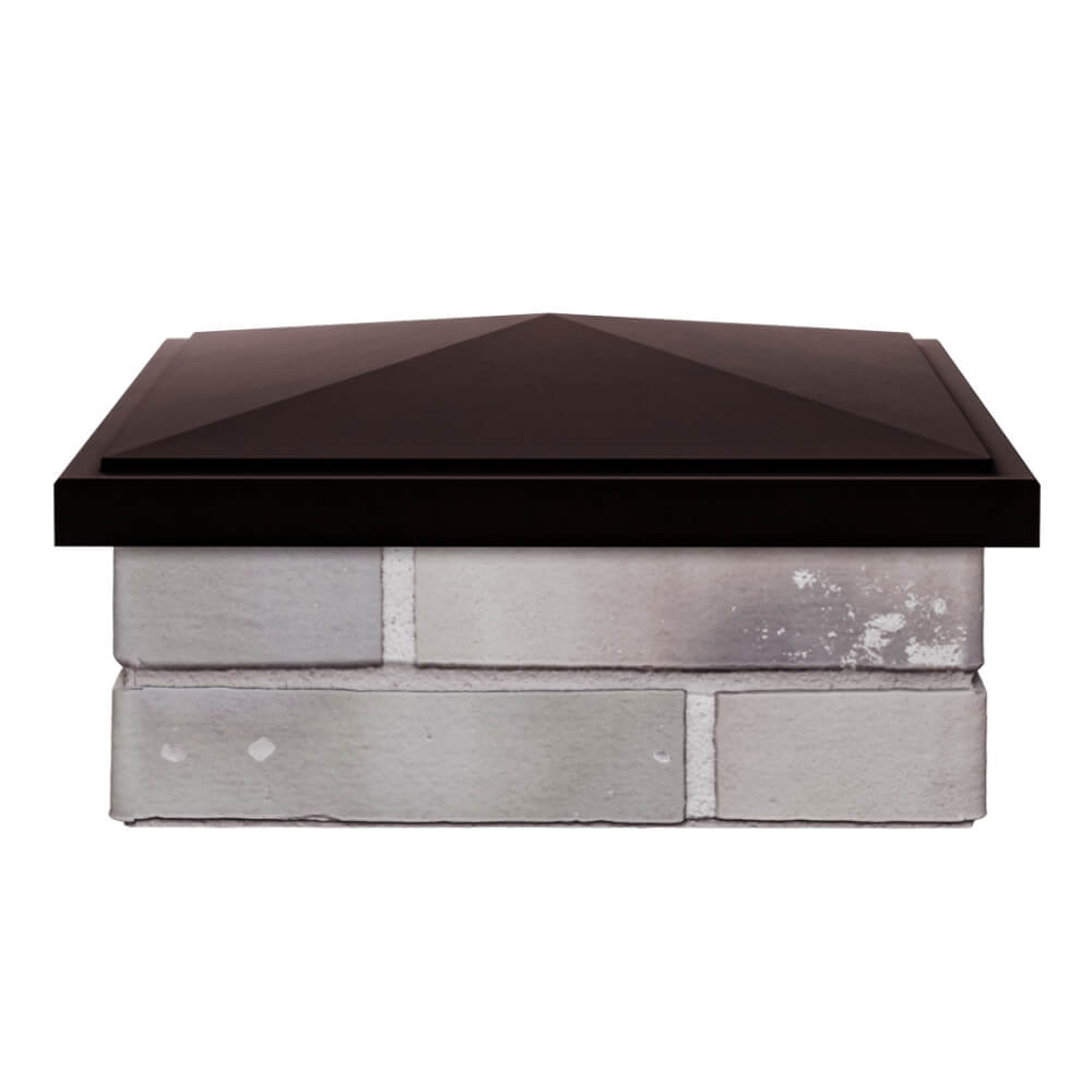 Колпак Zking БонаМоно Коричневый на столб 1.5х1.5 кирпича (385х385, 400х400мм) Челябинск фото