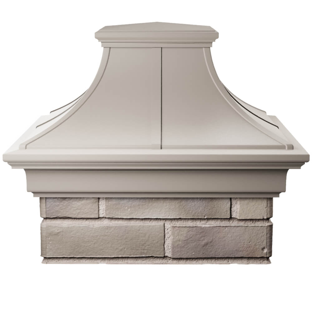 Колпак Zking Монблан Премиум Бежевый на столб 1.5х1.5 кирпича (385х385мм) Челябинск фото