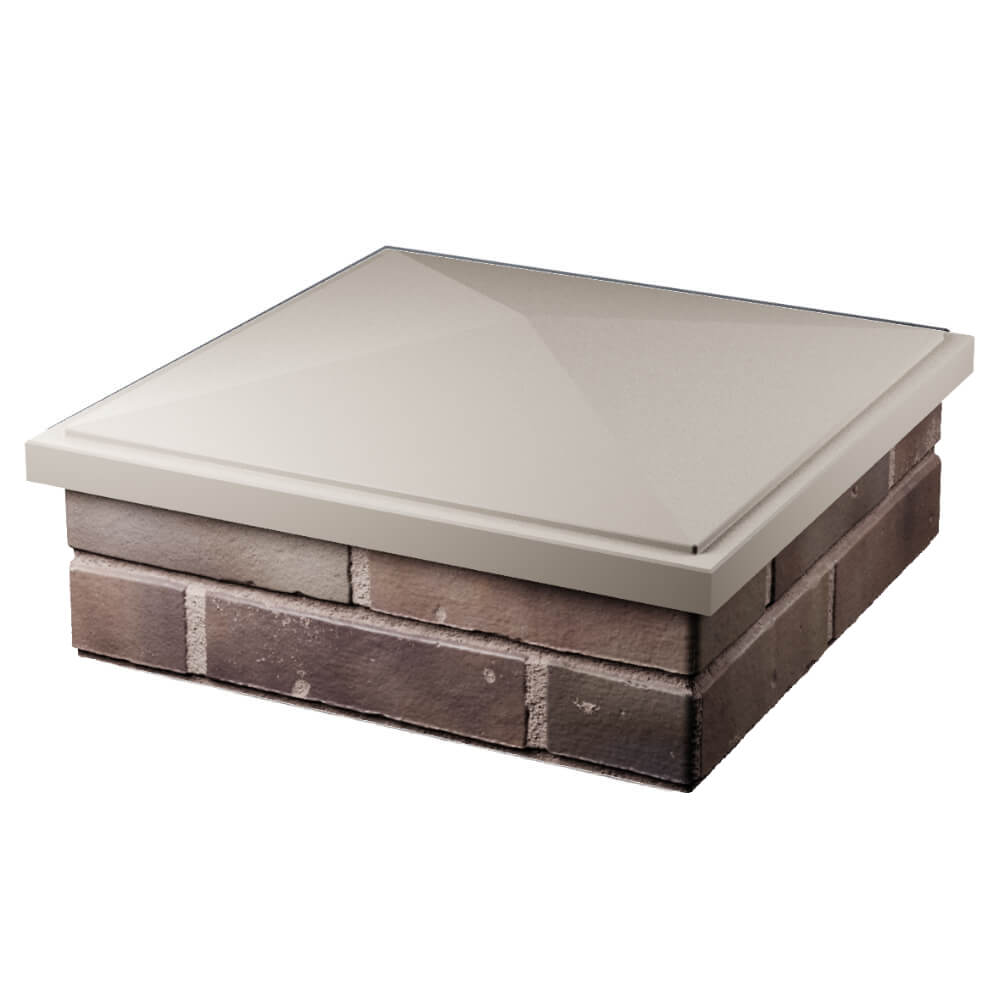 Колпак Zking БонаМоно Бежевый на столб 2х2 кирпича (515х515, 530х530мм) в Челябинске фото