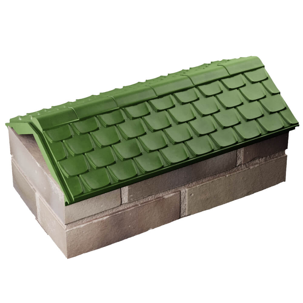 Парапет Zking Эльбрус Зеленый с посадкой на 1 кирпич (255мм) в Челябинске фото