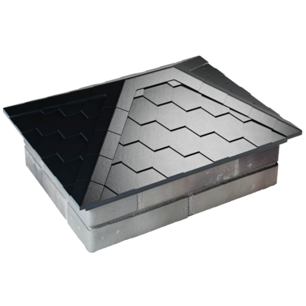 Колпак Zking Эверест Черный на столб 2х1.5 кирпича (520х390мм) Челябинск фото