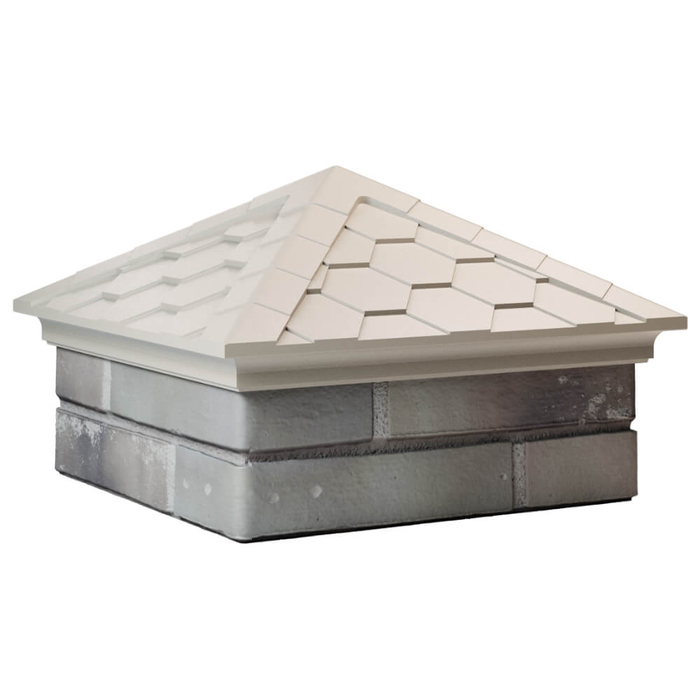 Колпак Zking Эверест Бежевый на столб 1.5х1.5 кирпича (390х390мм) в Челябинске фото