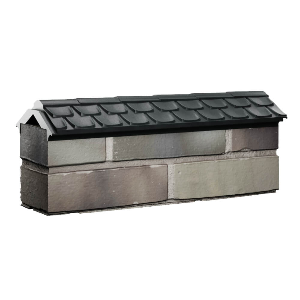 Парапет Zking Эльбрус Черный с посадкой на 0.5 кирпича (130мм) Челябинск фото