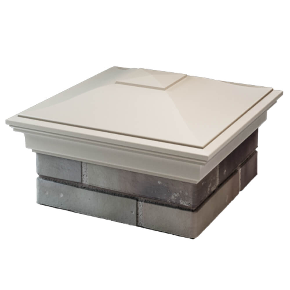 Колпак Zking Монблан Бежевый на столб 1.5х1.5 кирпича (385х385мм) в Челябинске фото