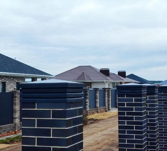 Колпак Zking Бона ХайТек Серый на столб 1.5х1.5 кирпича (385х385мм) в Челябинске фото