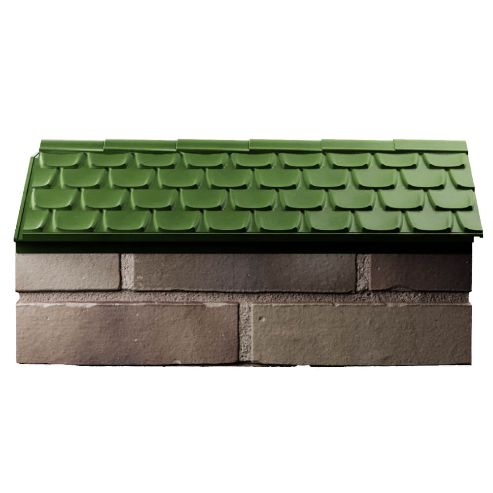 Парапет Zking Эльбрус Зеленый с посадкой на 1 кирпич (255мм) в Челябинске фото