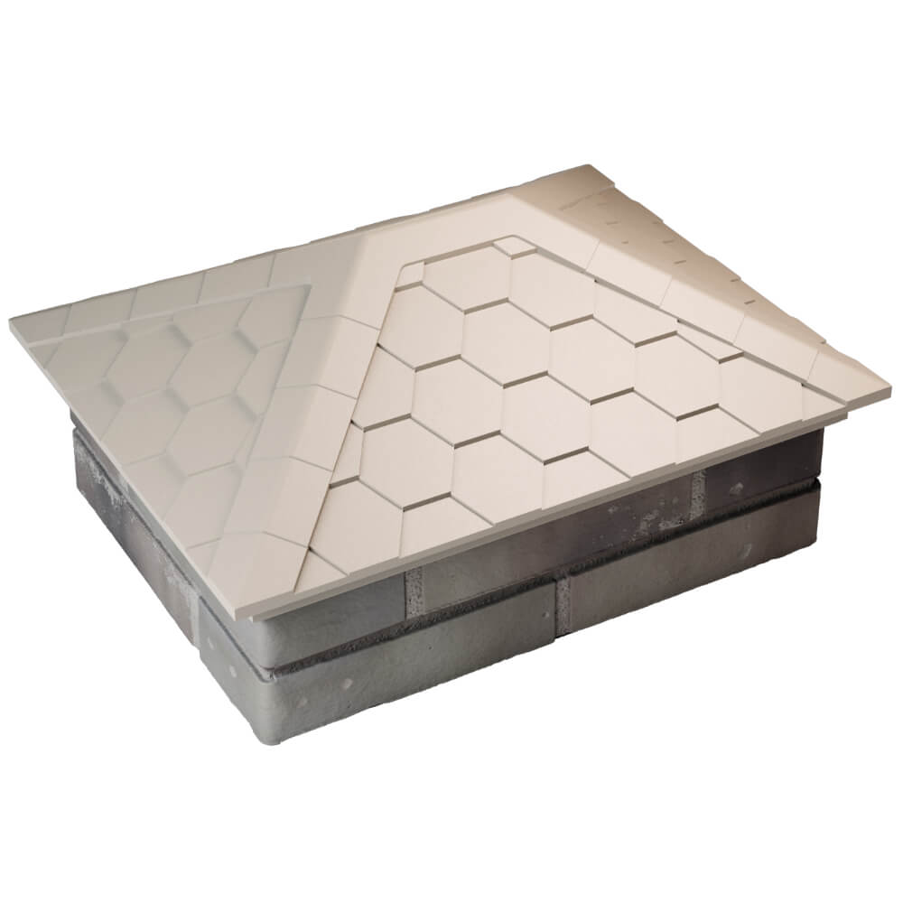 Колпак Zking Эверест Бежевый на столб 2х1.5 кирпича (520х390мм) Челябинск фото