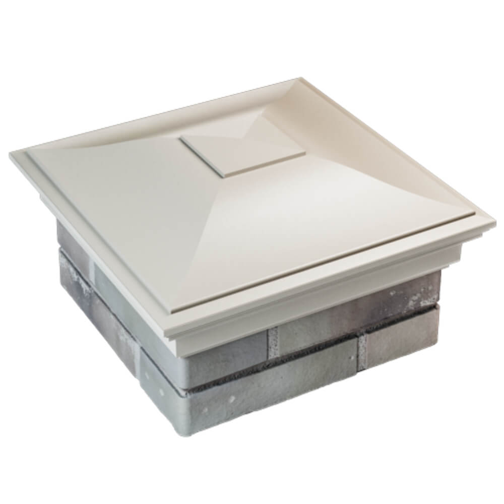 Колпак Zking Монблан Бежевый на столб 1.5х1.5 кирпича (385х385мм) в Челябинске фото