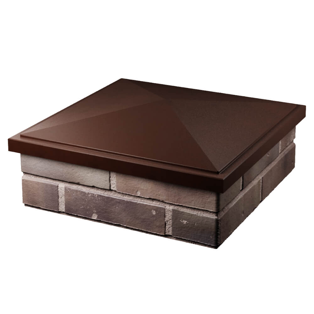 Колпак Zking БонаМоно Коричневый на столб 2х2 кирпича (515х515, 530х530мм) в Челябинске фото