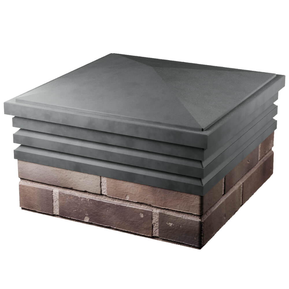 Колпак Zking Бона ХайТек Серый на столб 2х2 кирпича (513х513мм) в Челябинске фото