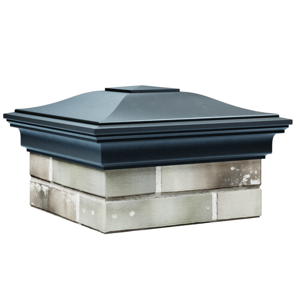 Колпак Zking Монблан Серый на столб 1.5х1.5 кирпича (385х385мм) в Челябинске фото