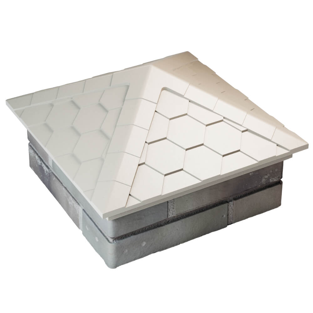 Колпак Zking Эверест Бежевый на столб 1.5х1.5 кирпича (390х390мм) в Челябинске фото