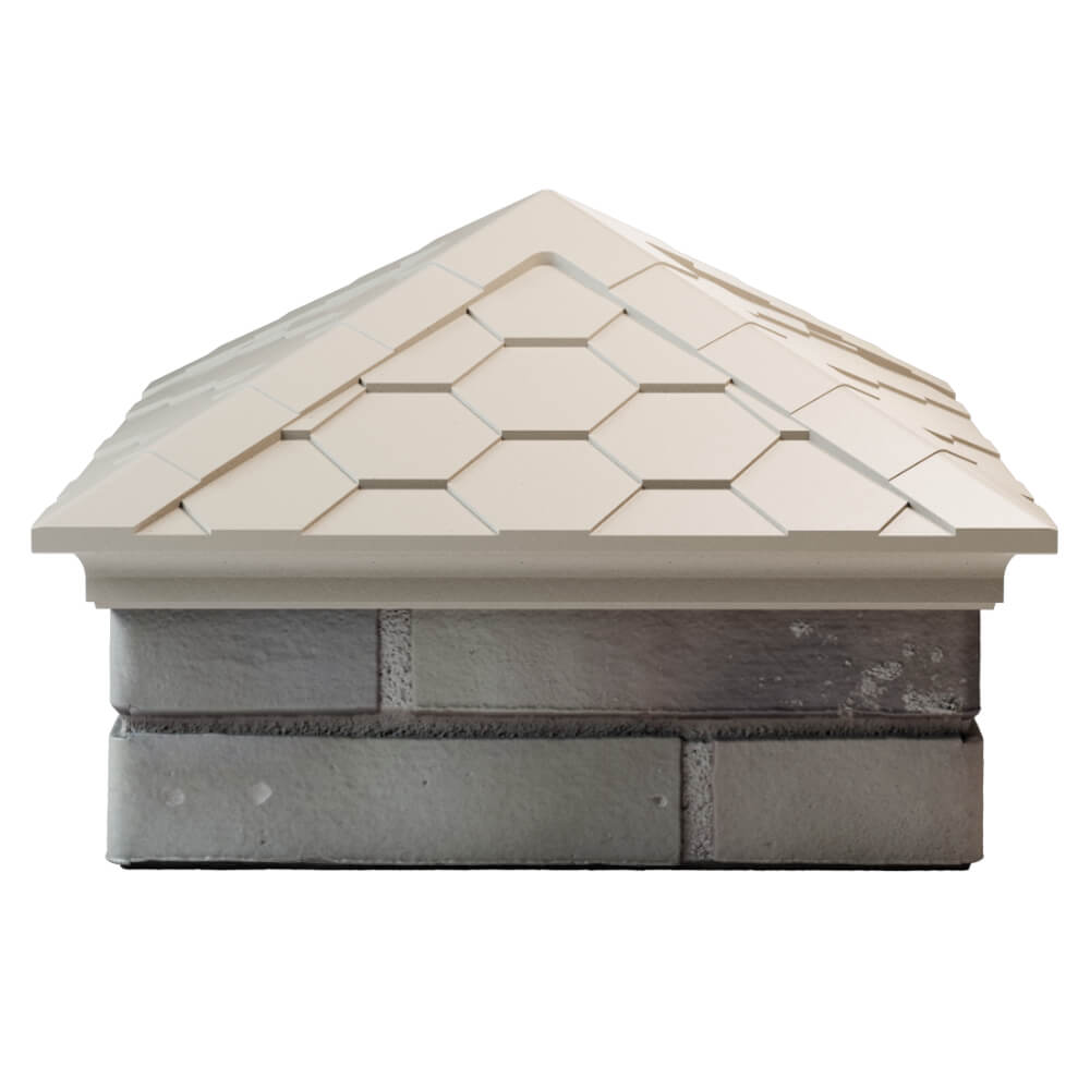 Колпак Zking Эверест Бежевый на столб 1.5х1.5 кирпича (390х390мм) Челябинск фото