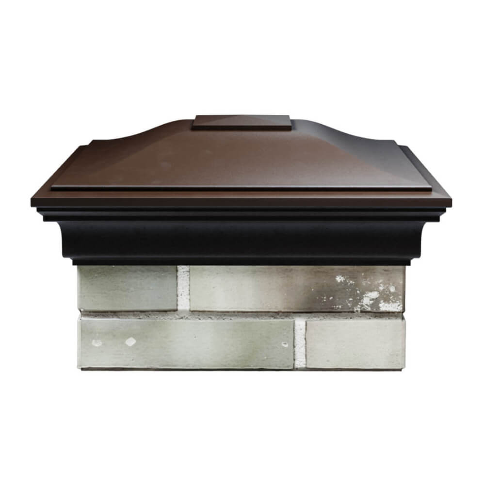 Колпак Zking Монблан Коричневый на столб 1.5х1.5 еврокирпича 0.7НФ (355х355мм) Челябинск фото