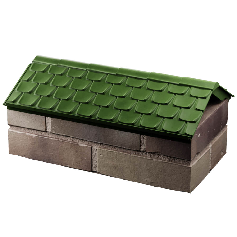 Парапет Zking Эльбрус Зеленый с посадкой на 1 кирпич (255мм) в Челябинске фото