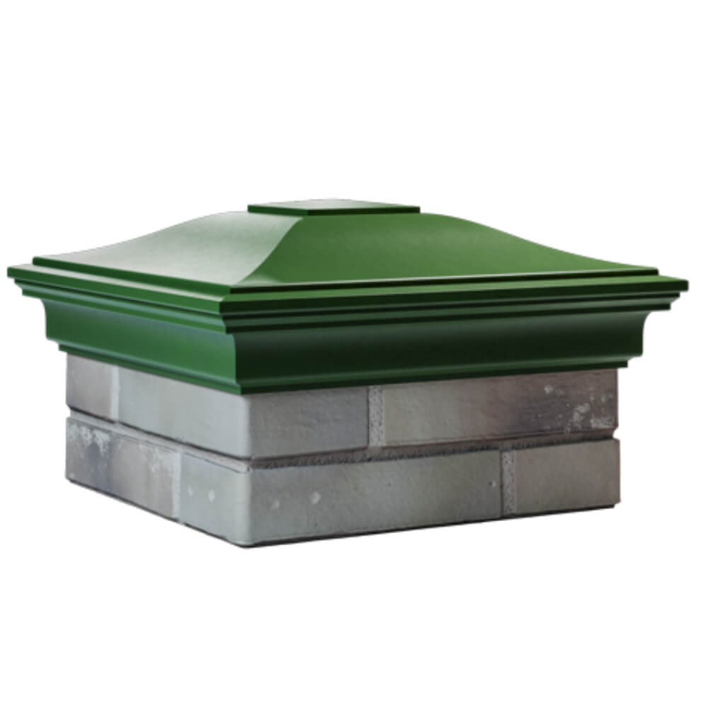 Колпак Zking Монблан Зеленый на столб 1.5х1.5 кирпича (385х385мм) в Челябинске фото