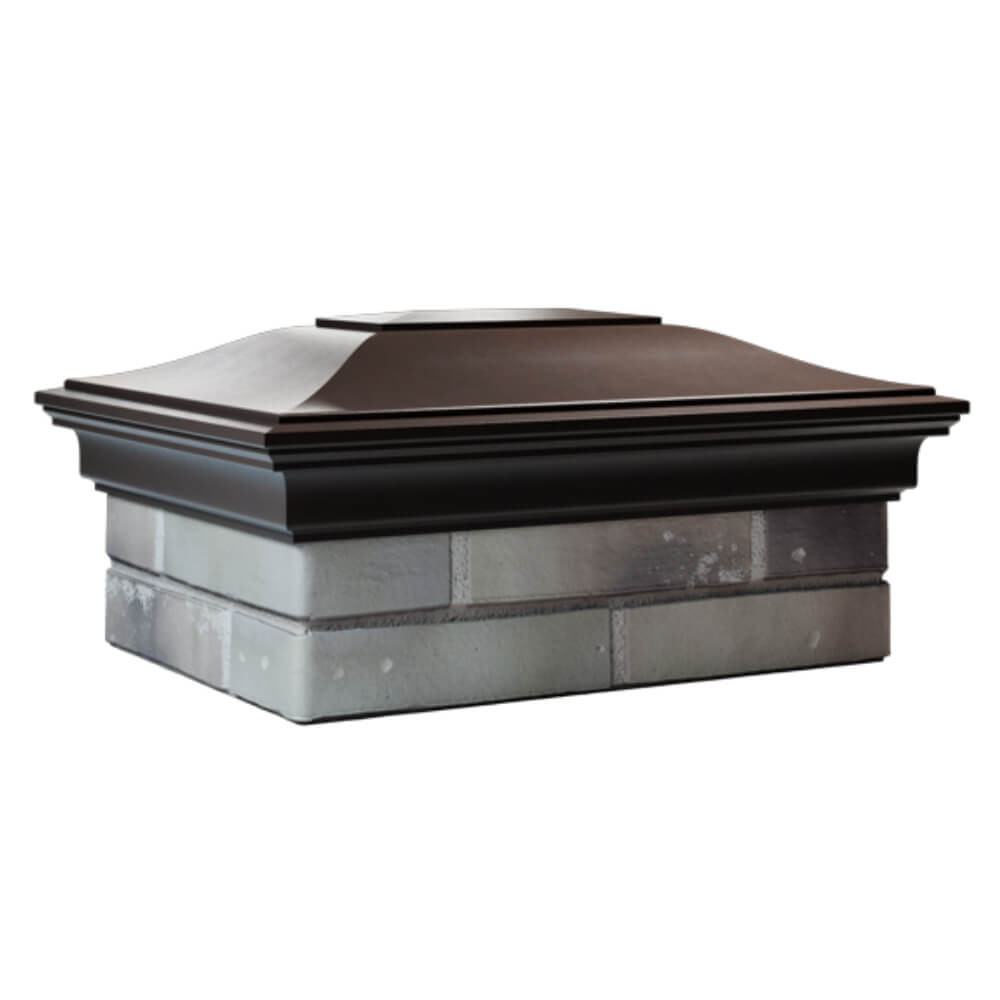 Колпак Zking Монблан Коричневый на столб 2х1.5 кирпича (515х385мм) в Челябинске фото