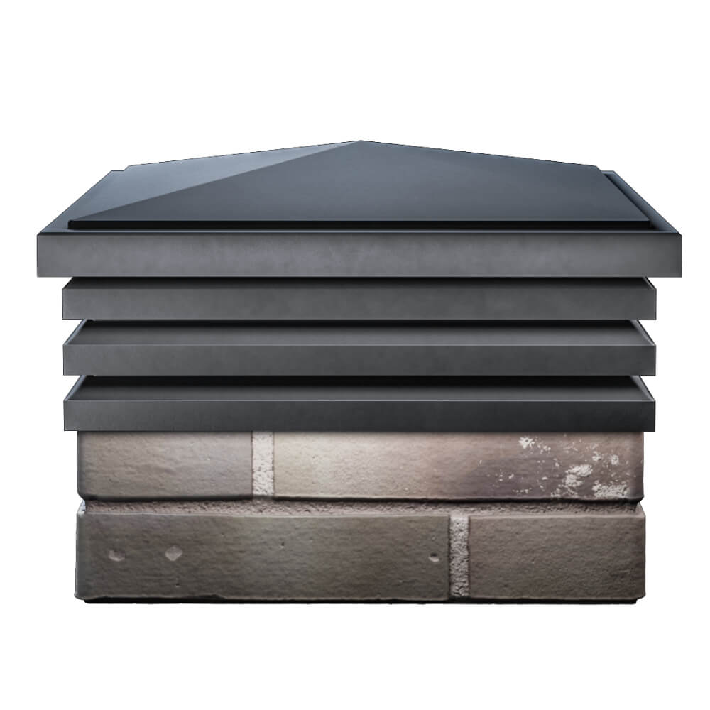 Колпак Zking Бона ХайТек Серый на столб 1.5х1.5 кирпича (385х385мм) Челябинск фото