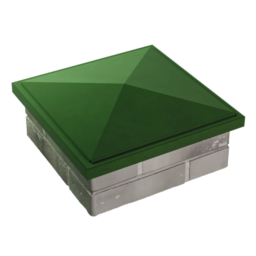 Колпак Zking БонаМоно Зеленый на столб 1.5х1.5 кирпича (385х385, 400х400мм) в Челябинске фото