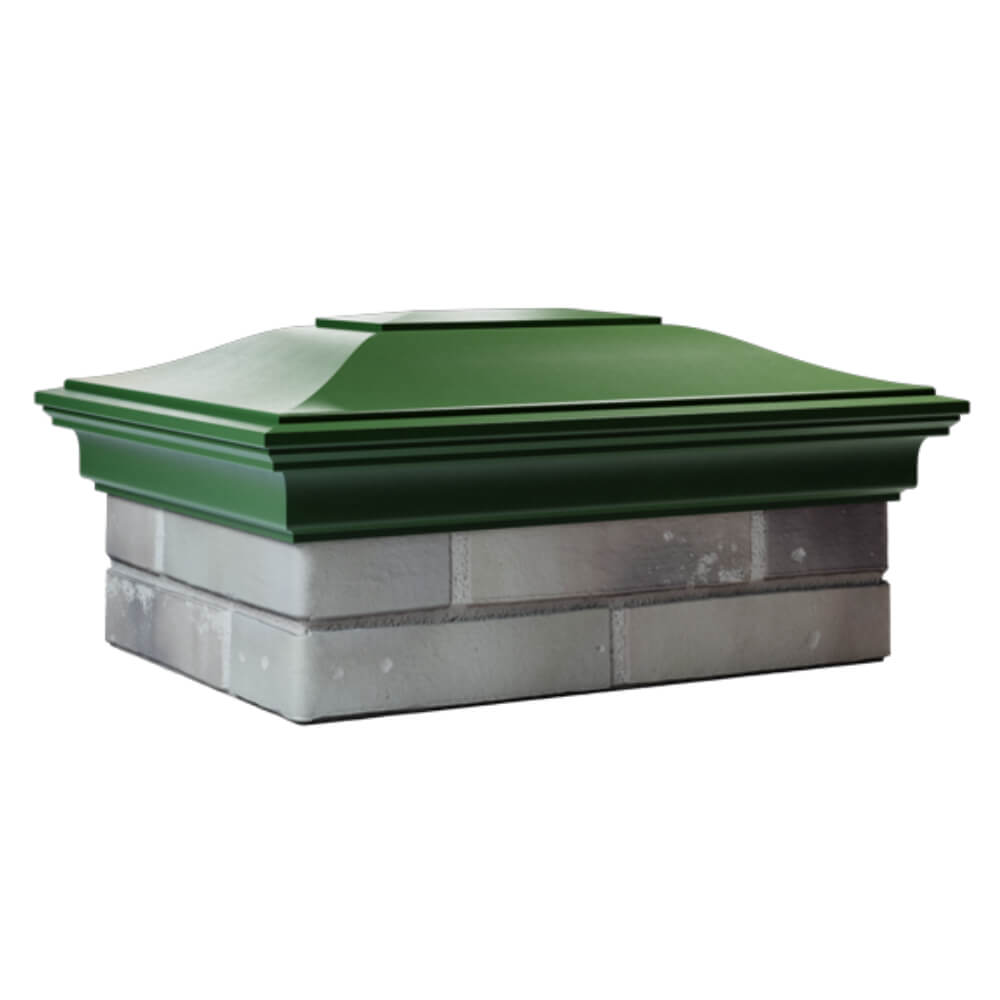 Колпак Zking Монблан Зеленый на столб 2х1.5 кирпича (515х385мм) в Челябинске фото