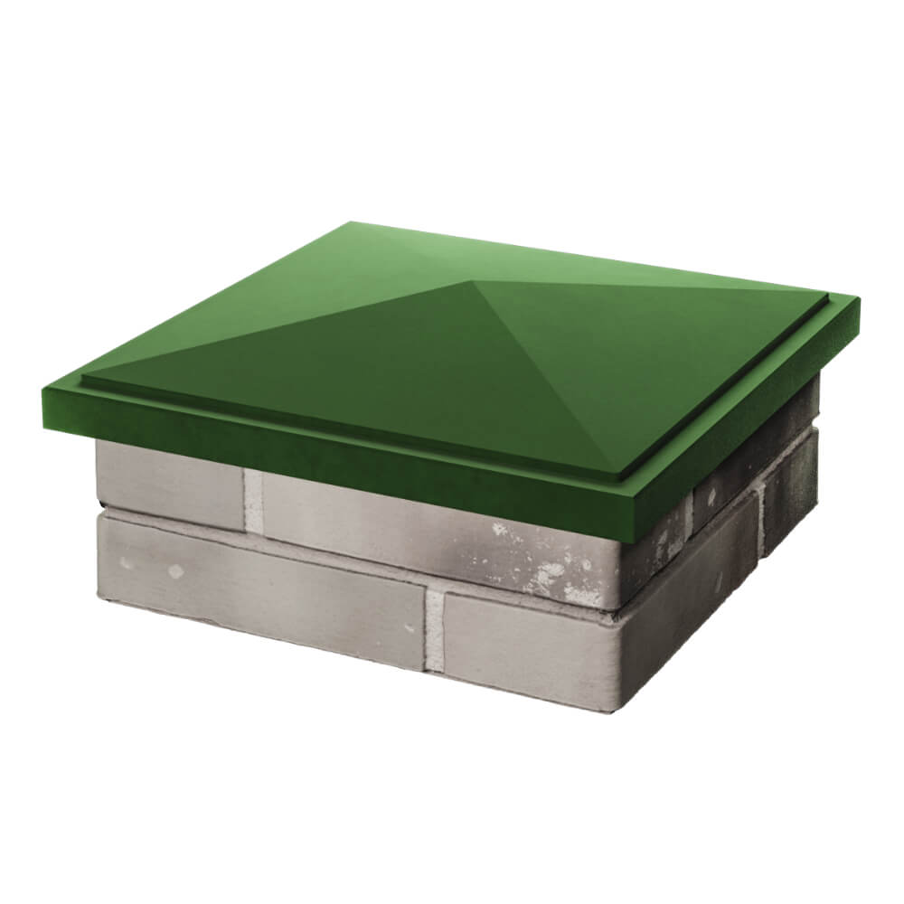 Колпак Zking БонаМоно Зеленый на столб 1.5х1.5 кирпича (385х385, 400х400мм) в Челябинске фото