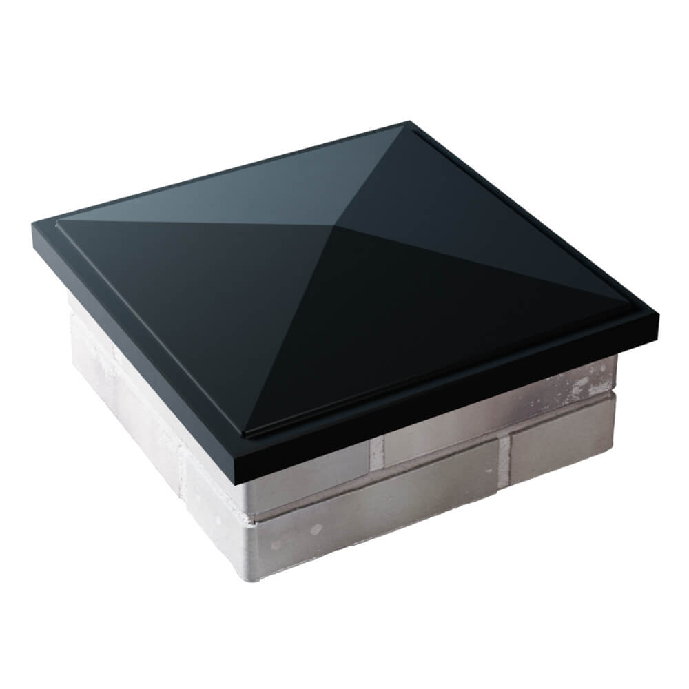 Колпак Zking БонаМоно Черный на столб 1.5х1.5 кирпича (385х385, 400х400мм) в Челябинске фото